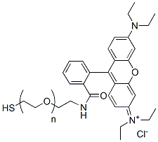 Molecular structure of the compound: Rhodamine-PEG-Thiol, MW 5,000