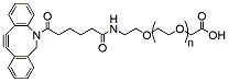 Molecular structure of the compound: DBCO-PEG-acid, MW 1,000