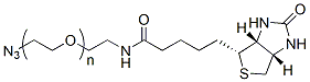 Molecular structure of the compound: Biotin-PEG-azide, MW 1,000