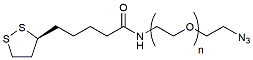 Molecular structure of the compound: Lipoamido-PEG-azide, MW 3,400