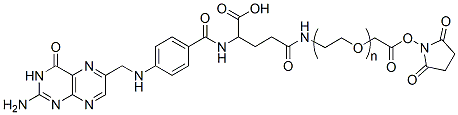 Molecular structure of the compound: Folate-PEG-CH2CO2-NHS, MW 3,400