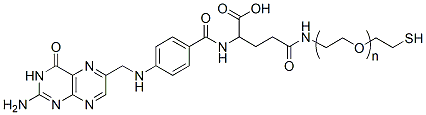 Molecular structure of the compound: Folate-PEG-Thiol, MW 1,000