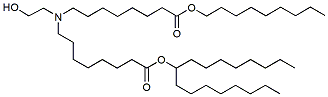 Molecular structure of the compound: 7-[(2-Hydroxyethyl)[8-(nonyloxy)-8-oxooctyl]amino]heptyl 2-octyldecanoate