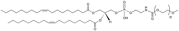 Molecular structure of the compound: DOPE-mPEG, MW 1,000