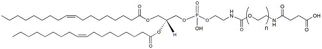 Molecular structure of the compound: DOPE-PEG-COOH, MW 5,000