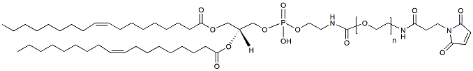 Molecular structure of the compound: DOPE-PEG-Mal, MW 2,000