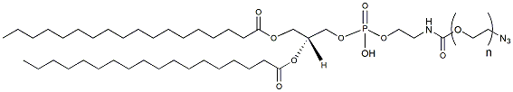 Molecular structure of the compound: DSPE-PEG-Azide, MW 1,000