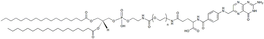 Molecular structure of the compound: DSPE-PEG- Folate, MW 1,000