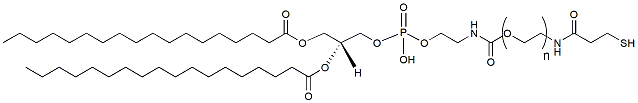Molecular structure of the compound: DSPE-PEG-SH, MW 1,000