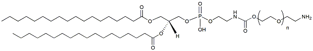 Molecular structure of the compound: DSPE-PEG-NH2, MW 600