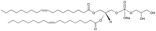 Molecular structure of the compound: 1,2-Dioleoyl-sn-glycero-3-phosphoglycerol