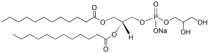 Molecular structure of the compound: 1,2-Dilauroyl-sn-glycero-3-phosphorylglycerol