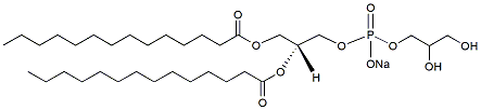 Molecular structure of the compound: 1,2-Dimyristoyl-sn-glycero-3-phosphoglycerol