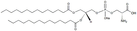 Molecular structure of the compound: 1,2-Dimyristoyl-sn-glycero-3-phospho-L-serine