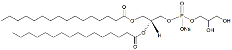 Molecular structure of the compound: 1,2-Dipalmitoyl-sn-glycero-3-phospho-(1-rac-glycerol)
