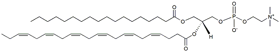 Molecular structure of the compound: 1-Stearoyl-2-docosahexaenoyl-sn-glycero-3-phosphocholine