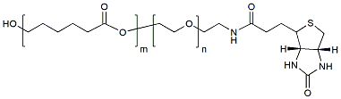 Molecular structure of the compound: PCL(1k)-PEG(1k)-BIO