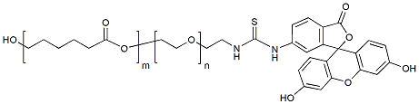 Molecular structure of the compound: PCL(1k)-PEG(1k)-FITC
