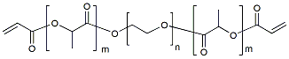 Molecular structure of the compound: ACRL-PLLA(1k)-PEG(1k)-PLLA(1k)-ACRL