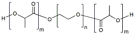 Molecular structure of the compound: PLLA(1k)-PEG(1k)-PLLA(1k)