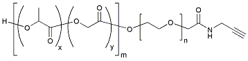 Molecular structure of the compound: PLGA(2k)-PEG(3k)-ALK