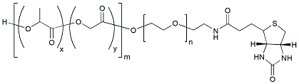 Molecular structure of the compound: PLGA(1k)-PEG(1k)-BIO