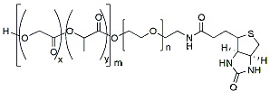 Molecular structure of the compound: PLGA(4k)-PEG(1k)-BIO