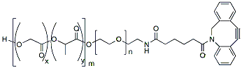 Molecular structure of the compound: PLGA(10k)-PEG(2k)-DBCO