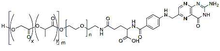 Molecular structure of the compound: PLGA(10k)-PEG(2k)-FOL