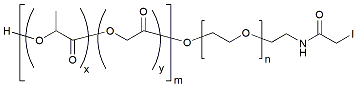 Molecular structure of the compound: PLGA(5k)-PEG(1k)-IA