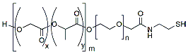 Molecular structure of the compound: PLGA(1k)-PEG(3k)-Thiol