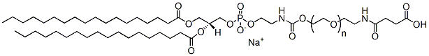Molecular structure of the compound: DSPE-PEG-COOH, MW 1,000
