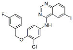 Molecular structure of the compound: N-[3-Chloro-4-(3-fluorobenzyloxy)phenyl]-6-iodoquinazolin-4-amine