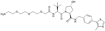 Molecular structure of the compound: (S, R, S)-AHPC-PEG3-amine hydrochloride salt