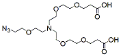 Molecular structure of the compound: N-(Azido-PEG1)-N-bis(PEG2-acid), HCl salt