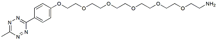 Molecular structure of the compound: Methyltetrazine-PEG6-amine HCl salt