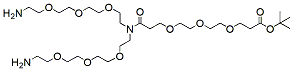 Molecular structure of the compound: N-(t-butyl ester-PEG3)-N-bis(PEG3-amine)