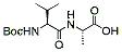 Molecular structure of the compound: Boc-Val-Ala-OH