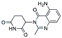 Molecular structure of the compound: 3-(5-amino-2-methyl-4-oxoquinazolin-3(4H)-yl)piperidine-2,6-dione