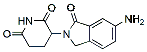 Molecular structure of the compound: 3-(6-Amino-1-oxoisoindolin-2-yl)piperidine-2,6-dione