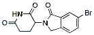 Molecular structure of the compound: 3-(6-Bromo-1-oxoisoindolin-2-yl)piperidine-2,6-dione