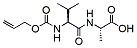 Molecular structure of the compound: Alloc-Val-Ala-OH