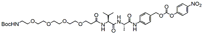 Molecular structure of the compound: Boc-PEG4-Val-Ala-PAB-PNP
