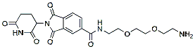 Molecular structure of the compound: Thalidomide-5-(PEG2-amine)