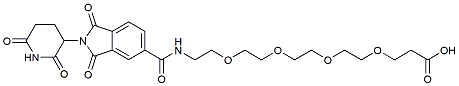 Molecular structure of the compound: Thalidomide-5-(PEG4-acid)