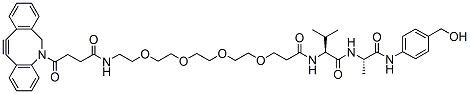 Molecular structure of the compound: DBCO-PEG4-Val-Ala-PAB