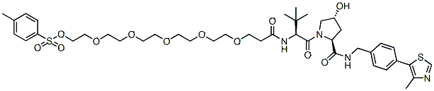 Molecular structure of the compound: (S, R, S)-AHPC-PEG6-Tos