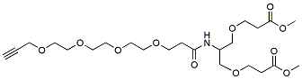 Molecular structure of the compound: 2-(Propargyl-PEG4-amido)-1,3bis(PEG1-methyl ester)