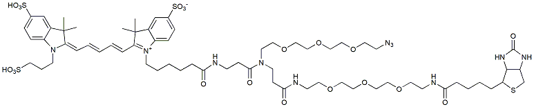 Molecular structure of the compound: Cy5 Biotin Azide