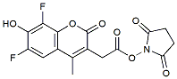 Molecular structure of the compound: 6,8-Difluoro-7-hydroxy-4-methylcoumarin NHS Ester